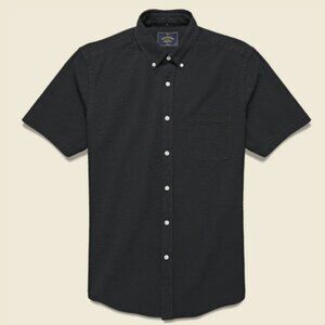 Rare Portuguese Flannel Atlantico Seersucker Shirt - Black (M)